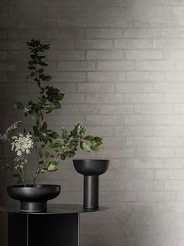 Miniatura 7 de blomus MIYABI - Jarrón de cerámica de perfil bajo con rejilla de flores (nómada (bronceado)