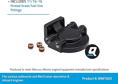 Miniatura 2 de Quicksilver 89876A3 Soporte de filtro de combustible de separación de agua