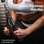 Gym Exercise Handles, Replacement Handle Attachments for Cable Machine Pulleys, Resistance Band and Strength Trainer, Pull Down Workout Accessories, Home Gym Add On Equipment