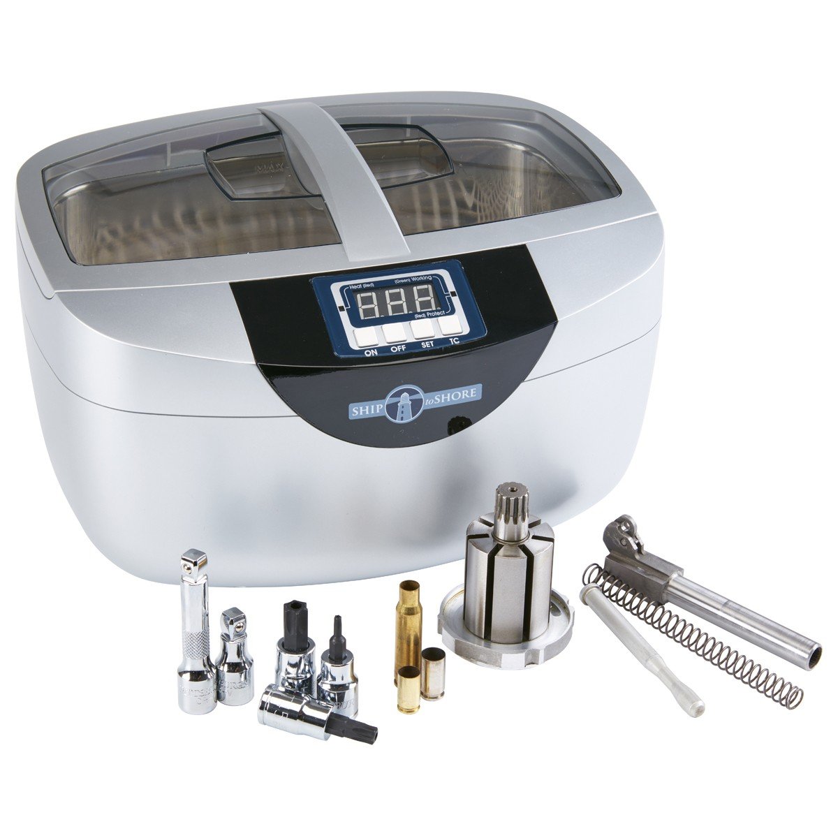 160W Ultrasonic Cleaner Machine for Home or Professional Shop School Dental Lab jewelry eyeglasses watches silverware tools dental lab gun