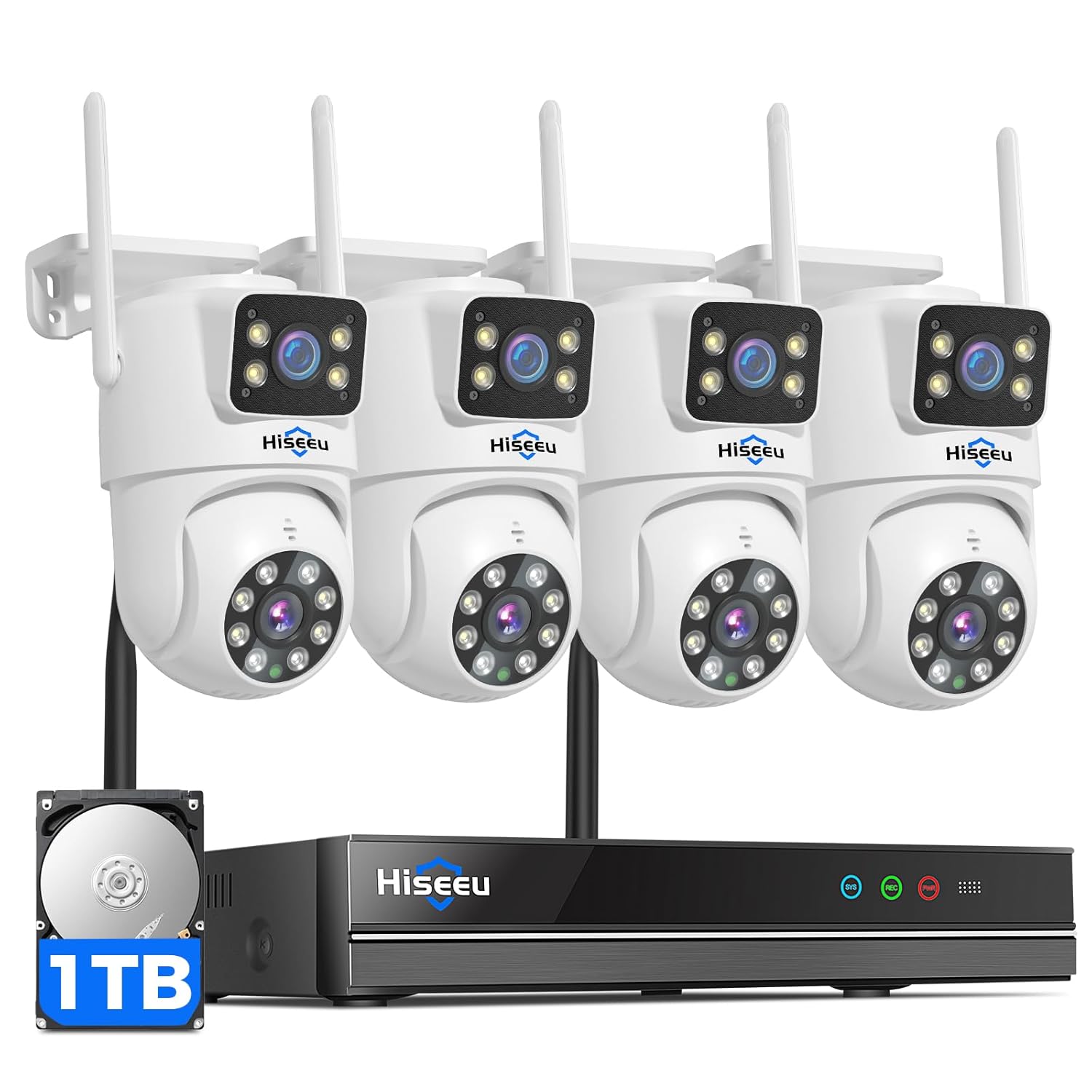 Hiseeu Wireless Security Cameras Outdoor 5G 2 4G WiFi Pro Wireless Home Security Camera System Dual Lens 360