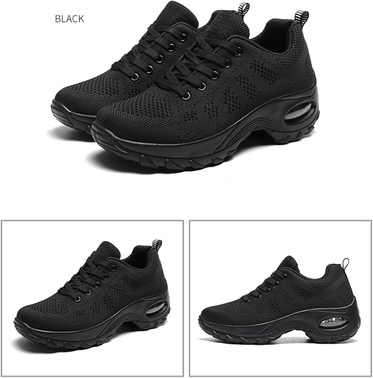 Women's Orthopedic Platform Walking Shoes Mesh Breathable Lace-Up Chunky Heel Non-Slip Casual Arch Support Walking Shoes Summer Work Sneakers - Image 3