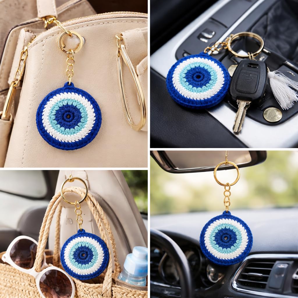 Handmade Crochet Sunflower Keychain - Cute Gift -3
