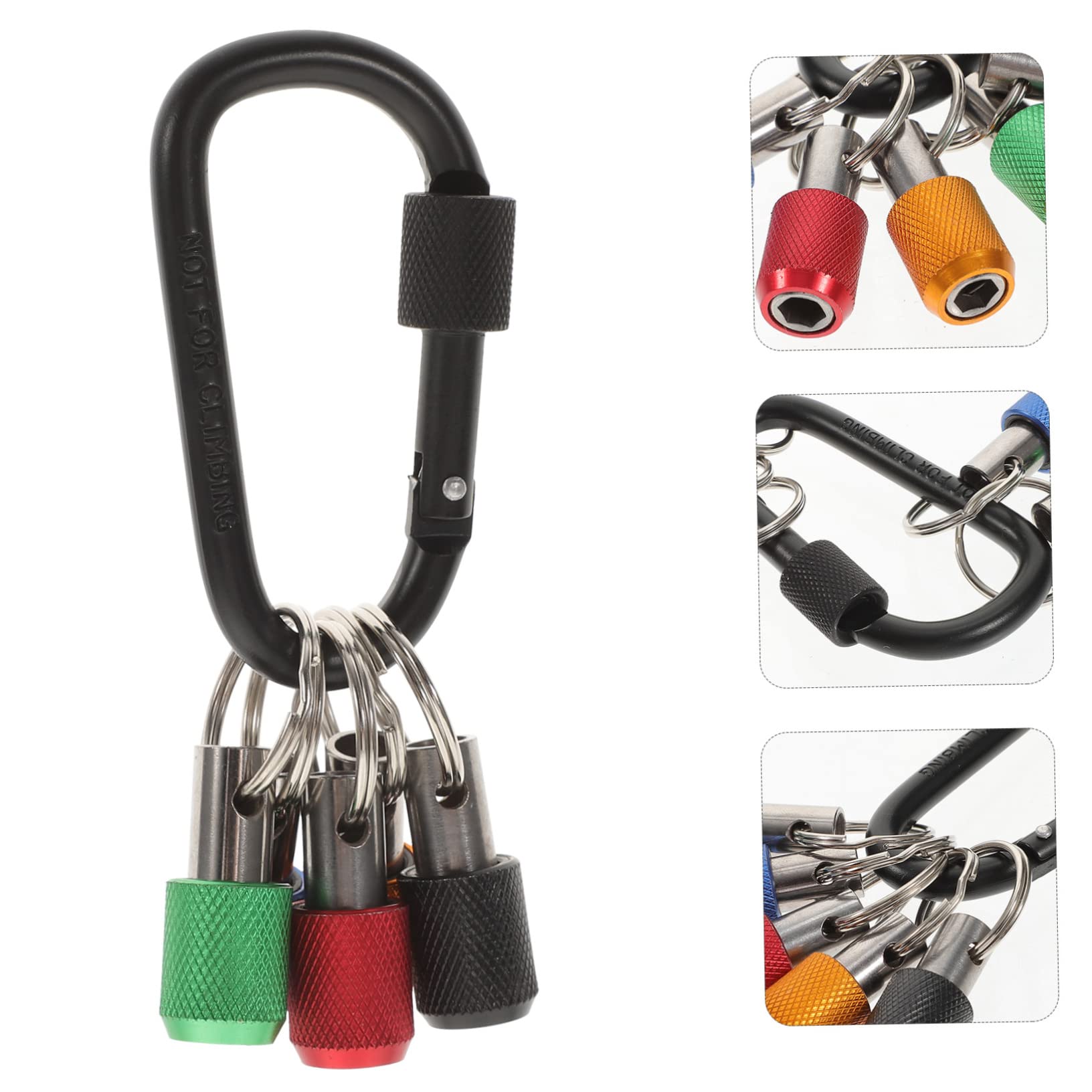 UKCOCO 3sets Porta Punte Per Avvitatore Con Portachiavi Supporto Estensibile Per Inserti Strumento Utile Per Riparazioni e Fai Da Te Design Compatto e Portatile Per Regali Padre e