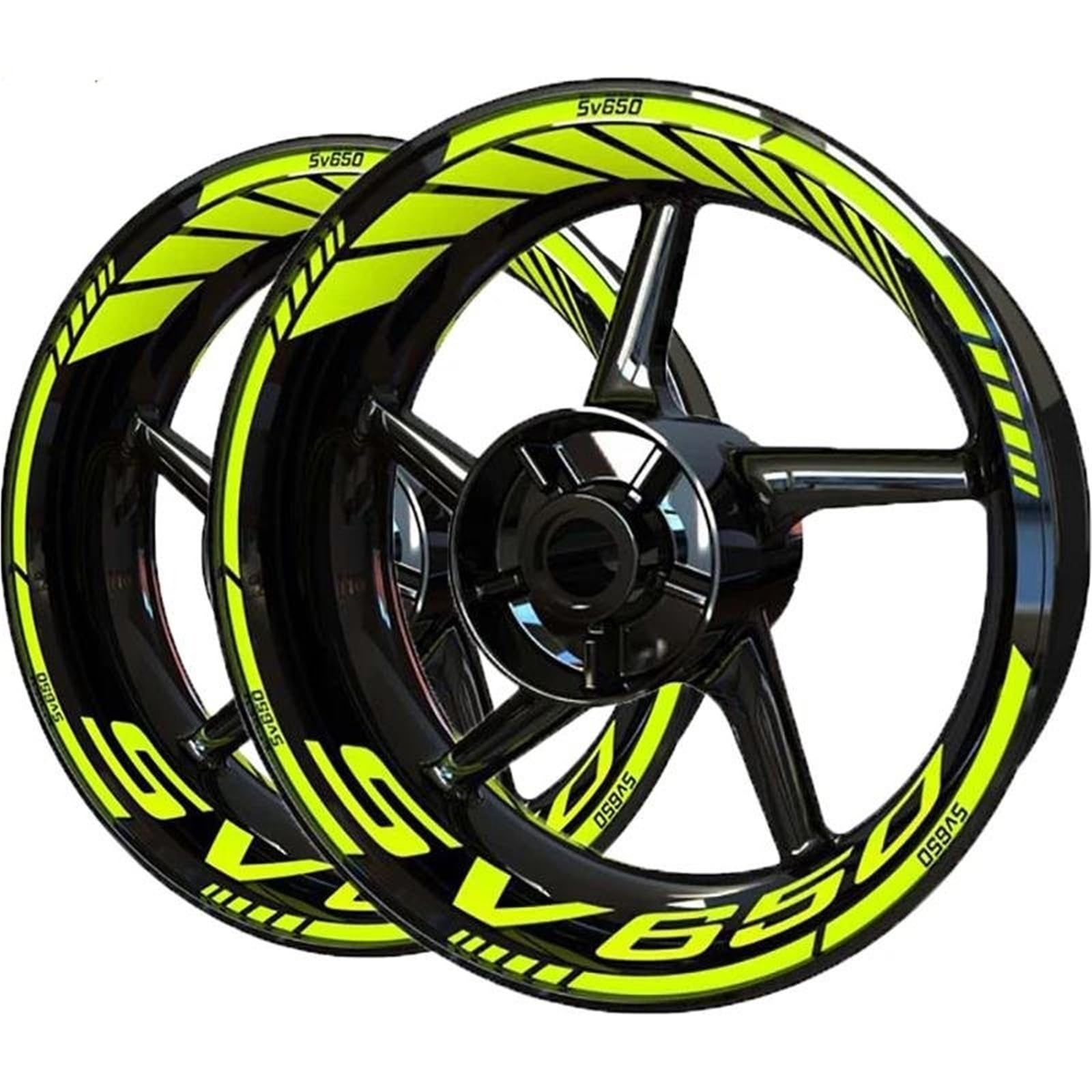 Zestaw naklejek na felgi motocyklowe odblaskowe naklejki na koła do Suzuki SV650 SV 650 Sv650 naklejki na piastę obręczy pasek taśma naklejka zestaw wodoodporny motocykl odblaskowa naklejka na piastę
