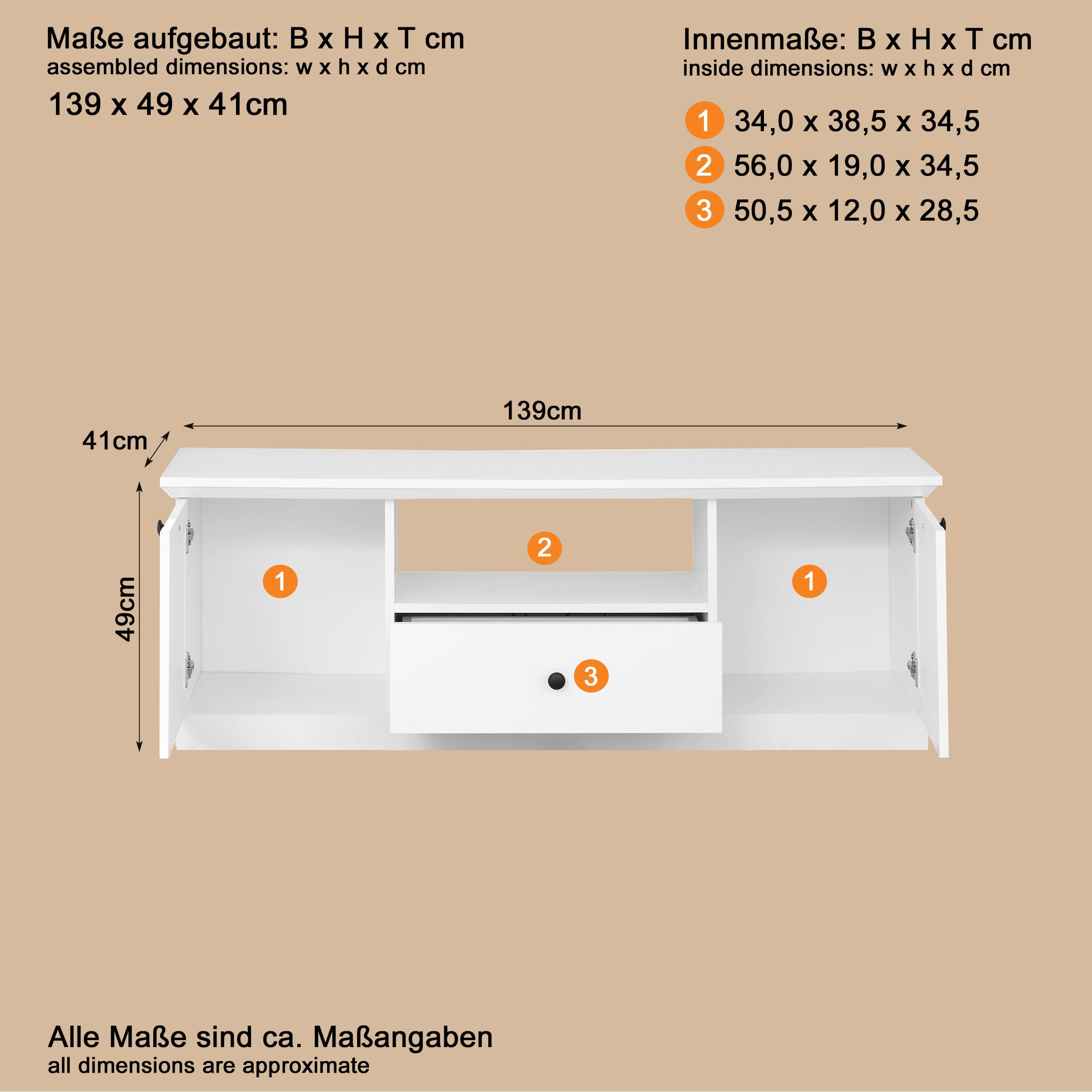 Trendteam Smart Living Garderobekast Ladekast Ole, 92 X 98 X 35 Cm In Wit Met Lade En Veel Opbergruimte