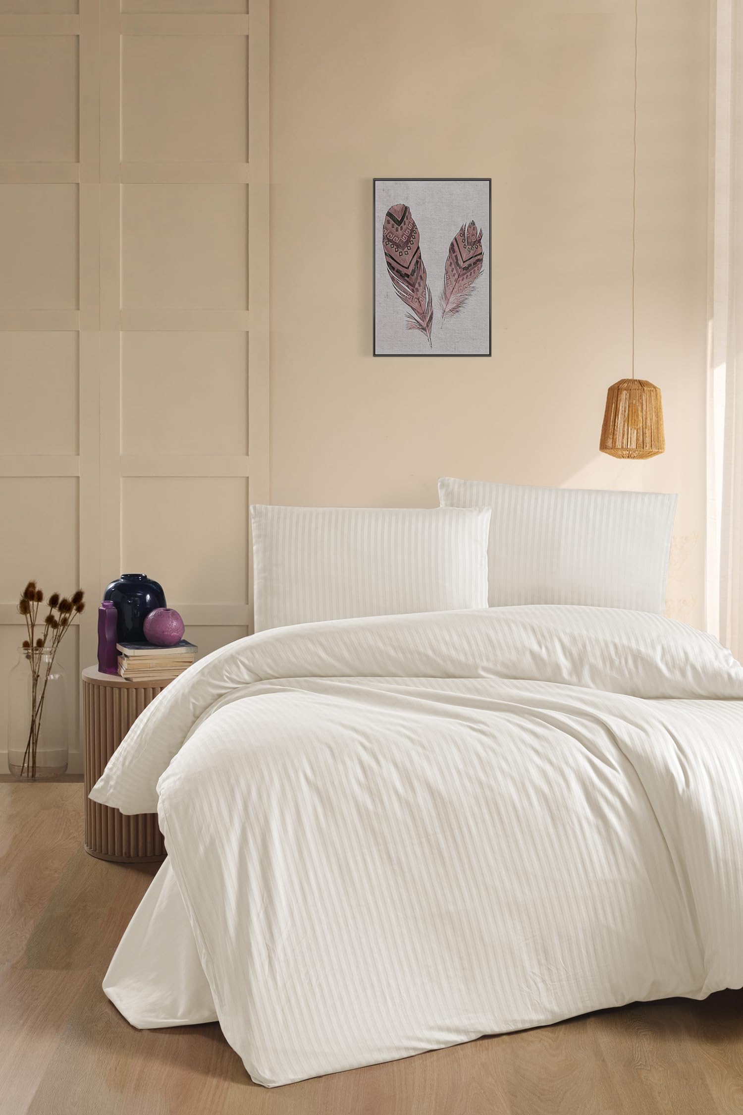 Housse de couette coton satin 200x220 pour lit double Story Home