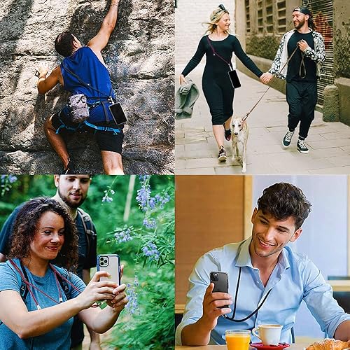 Miniatura 7 de Oppo Realme 7i - Funda + cordones universales para teléfono celular, correa suave de silicona TPU para Oppo Realme C17 (6.5 pulgadas)