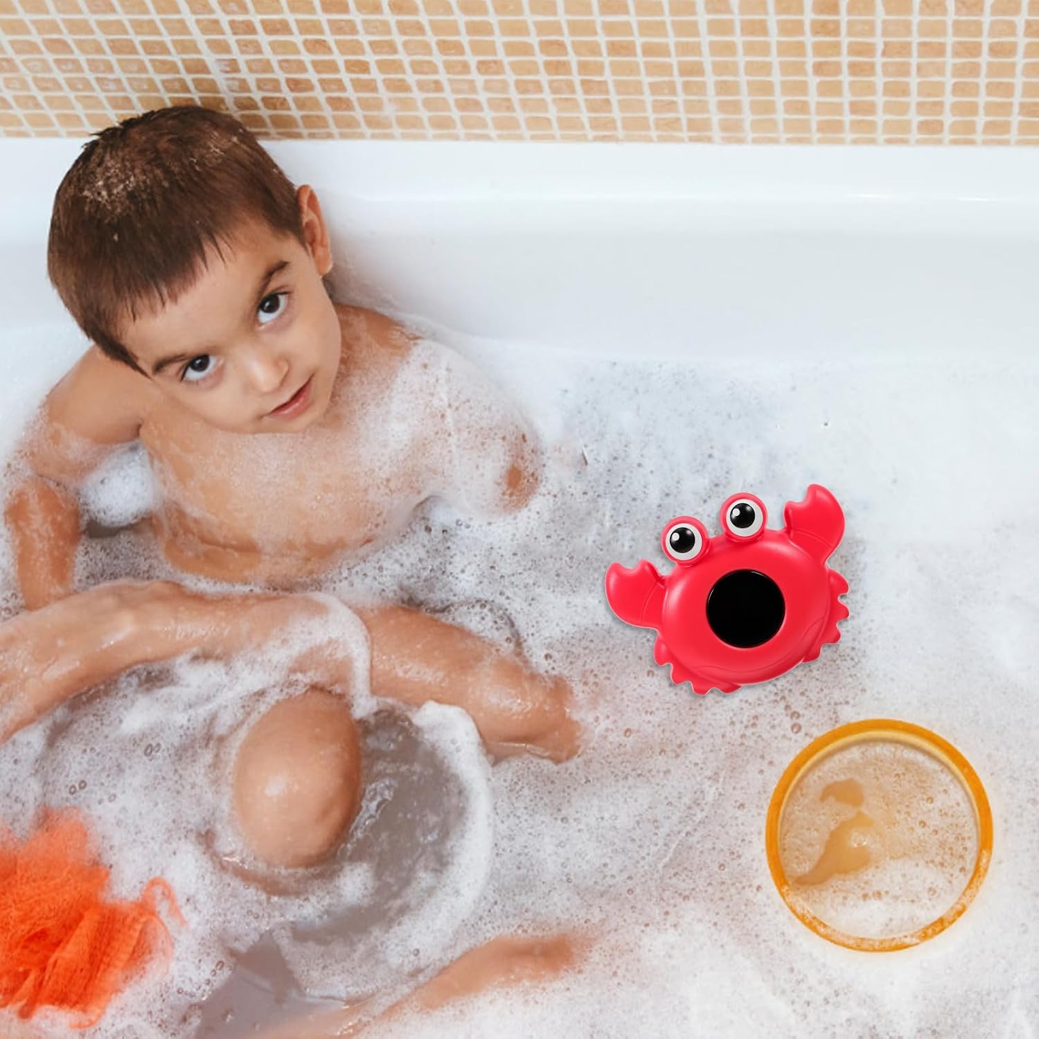 Cute Animal Shape Bath Water Temperature Thermometer with Accurate Reading and Immersion Design Silicone Material for Bath Time and Bathtub Use