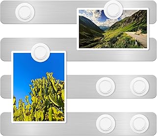 Magnetic Board Frameless Stainless Iron Board Strips, Magnetic Strips with Adhesive Backing Magnet Board Magnetic Bulletin Board Memo Board with 7 Pcs White Magnets for School Office Home, 4Pcs
