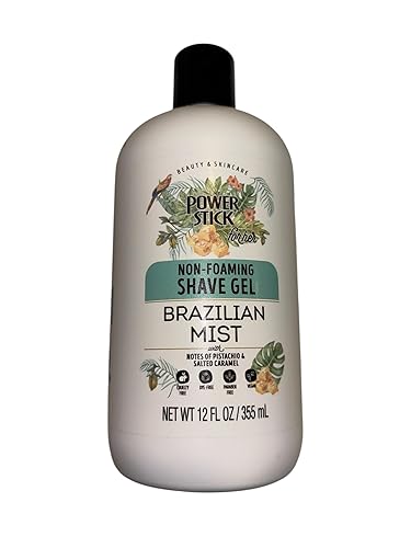 For Her Brazilian Mist Gel de afeitado no espumoso, con notas de pistacho y caramelo salado, 12 onzas.