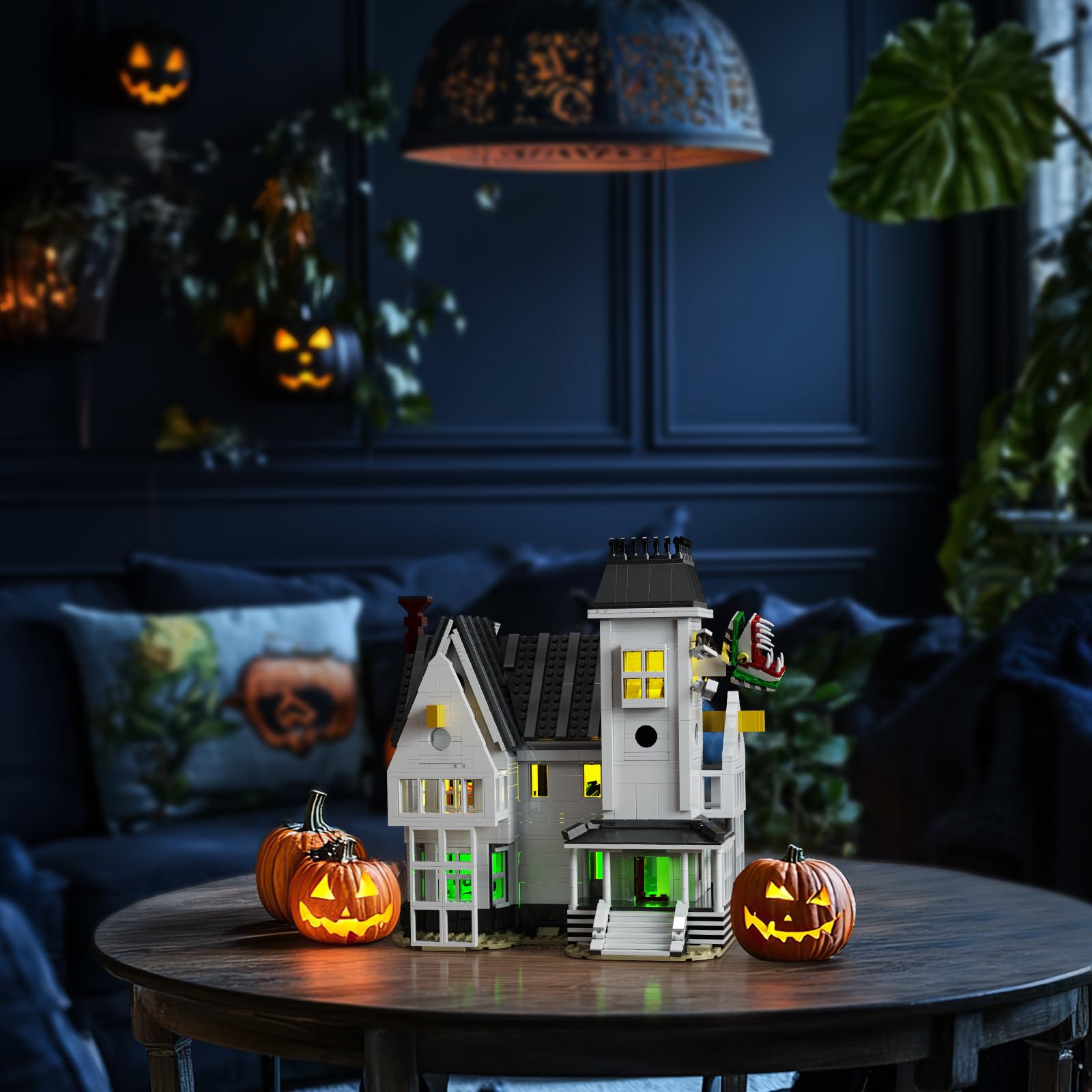 Beetle House - Juego de bloques de construcción de Halloween, Betelgeuse Sandworm, monstruo, película de terror, juguetes compatibles con Lego, decoración de cumpleaños, regalo coleccionable para