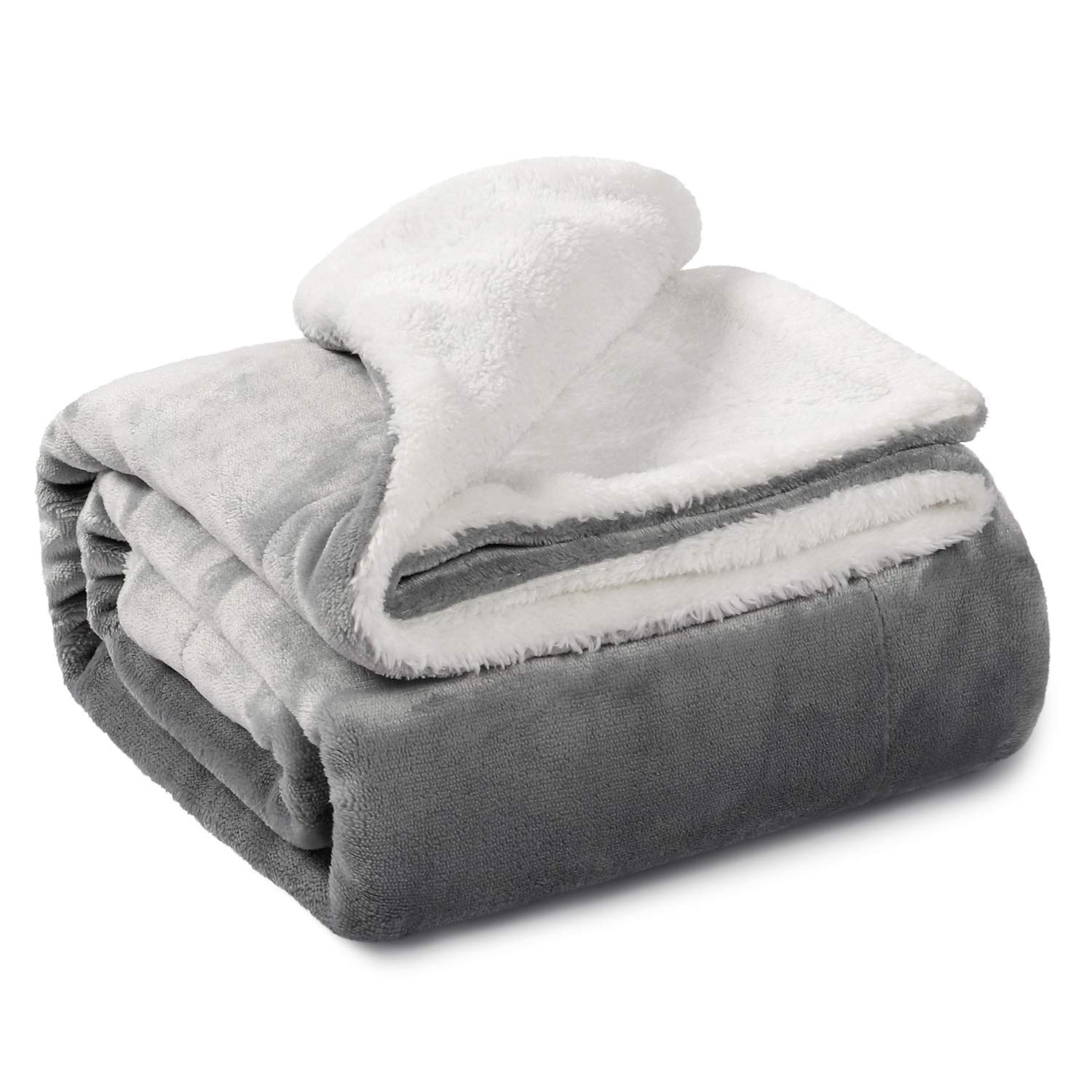 VAS COLLECTIONSAll Season Flannel Sherpa Throw Blanket | Throw 150 X 110 cm, Pink, reversible
