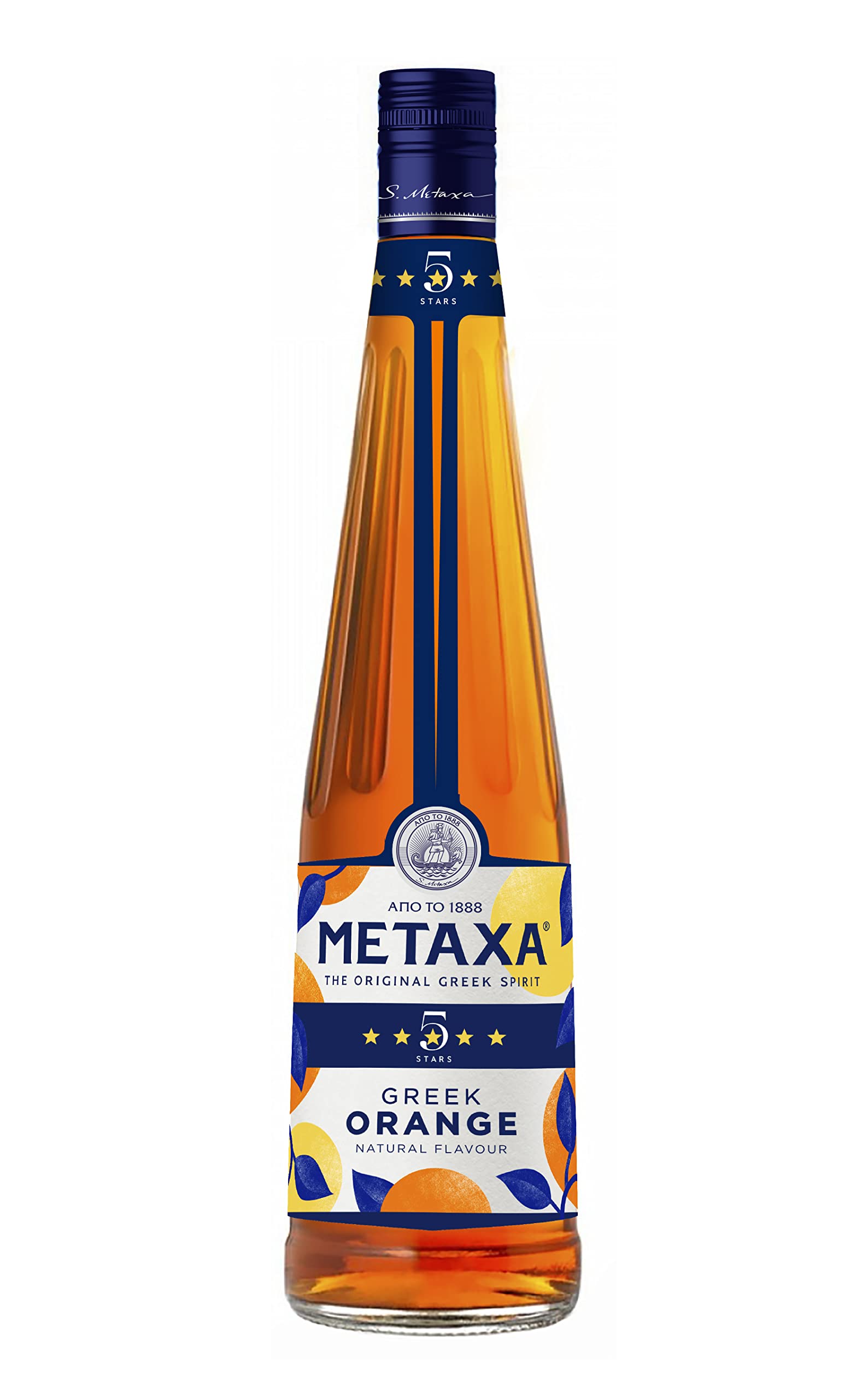 Metaxa 5 Sterne Greek Orange mit 38% vol. | Original Metaxa 5* mit fruchtig-frischer Orangennote aus Griechenland (1 x 0,7l)