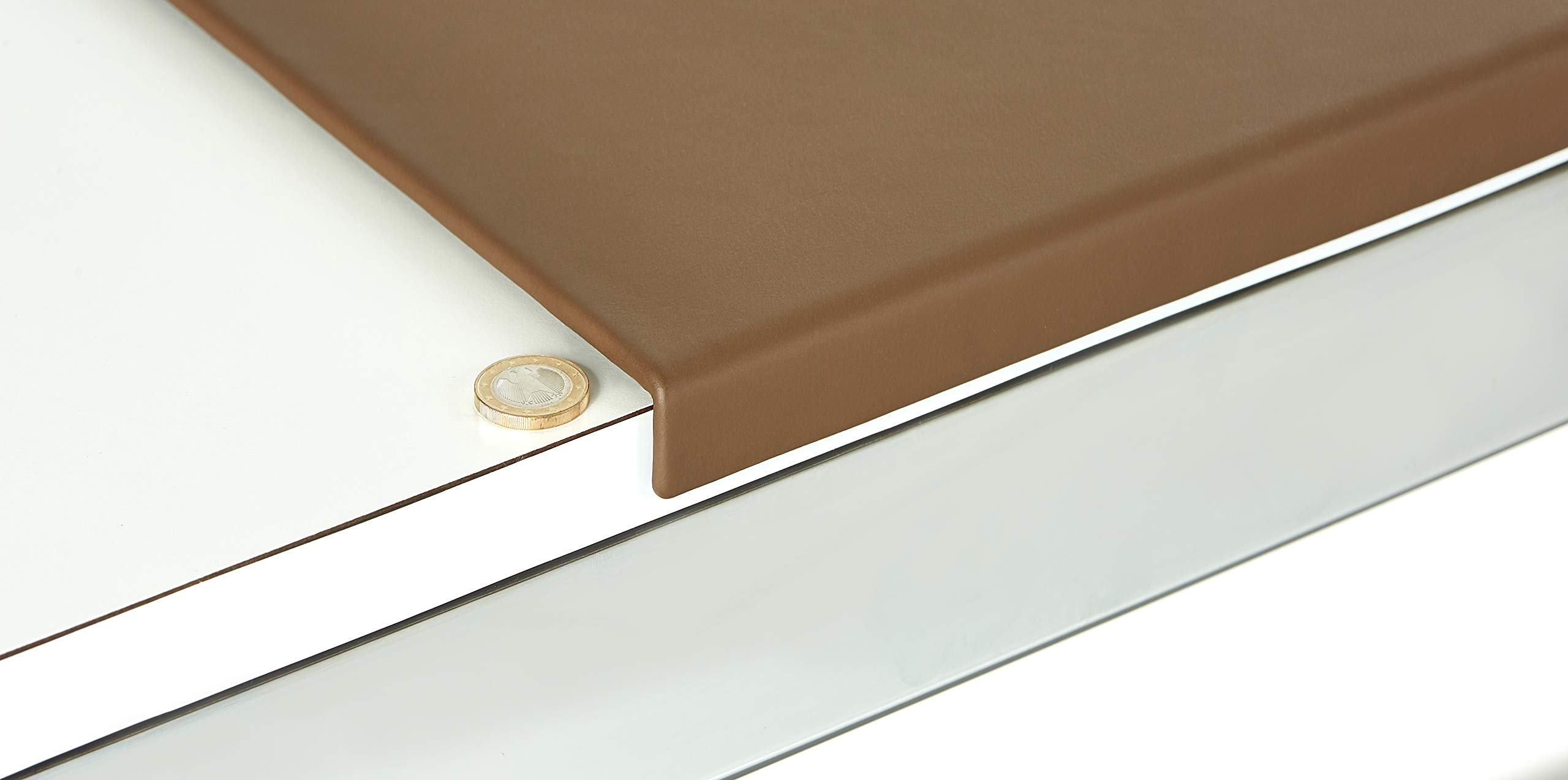 UBO880590 - Sottomano da scrivania in pelle, 88 x 59 cm, angolato, antiscivolo, per ufficio, 88 x 59 cm