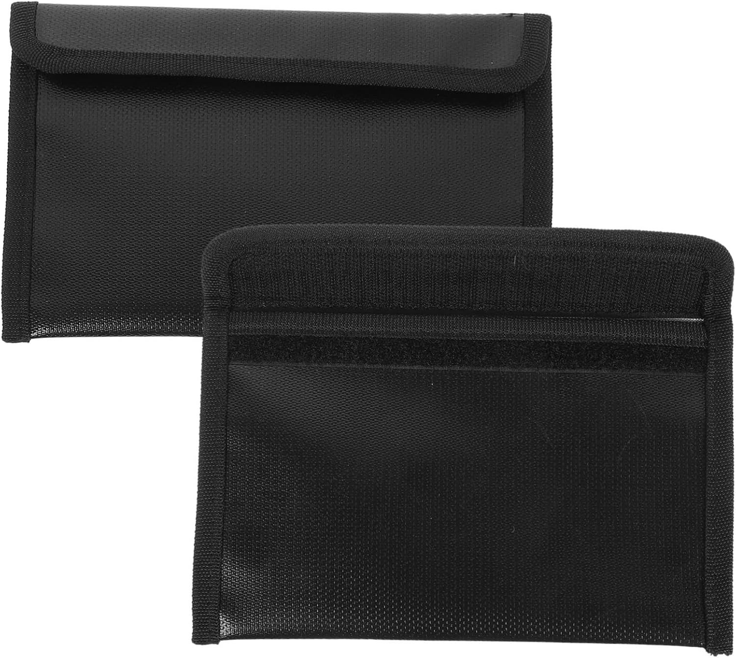 2pcs Fireproof Document Bag Portable and Heat-Resistant File Pouches for Safe Storage of Important Papers and Valuables Black Organizers