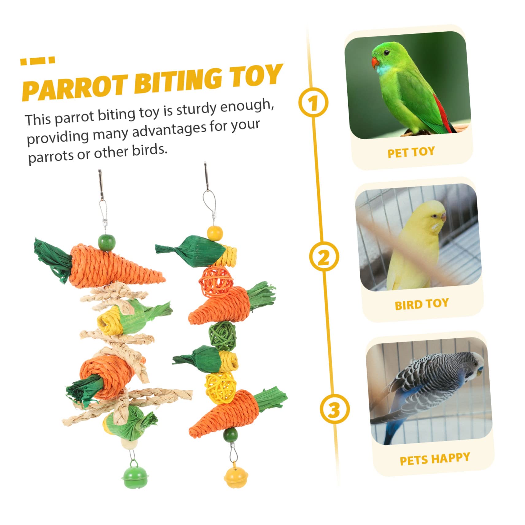 Beavorty 10pièces Jouets à Mâcher pour Oiseaux Jouet Vigne pour Perroquets Et Perruches Accessoire De Et pour Petits Oiseaux