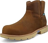 Vista 1 de Twisted X Botas de trabajo impermeables desgastadas de 6 "para hombre con punta redonda - Mxcnw07, Sillín envejecido.
