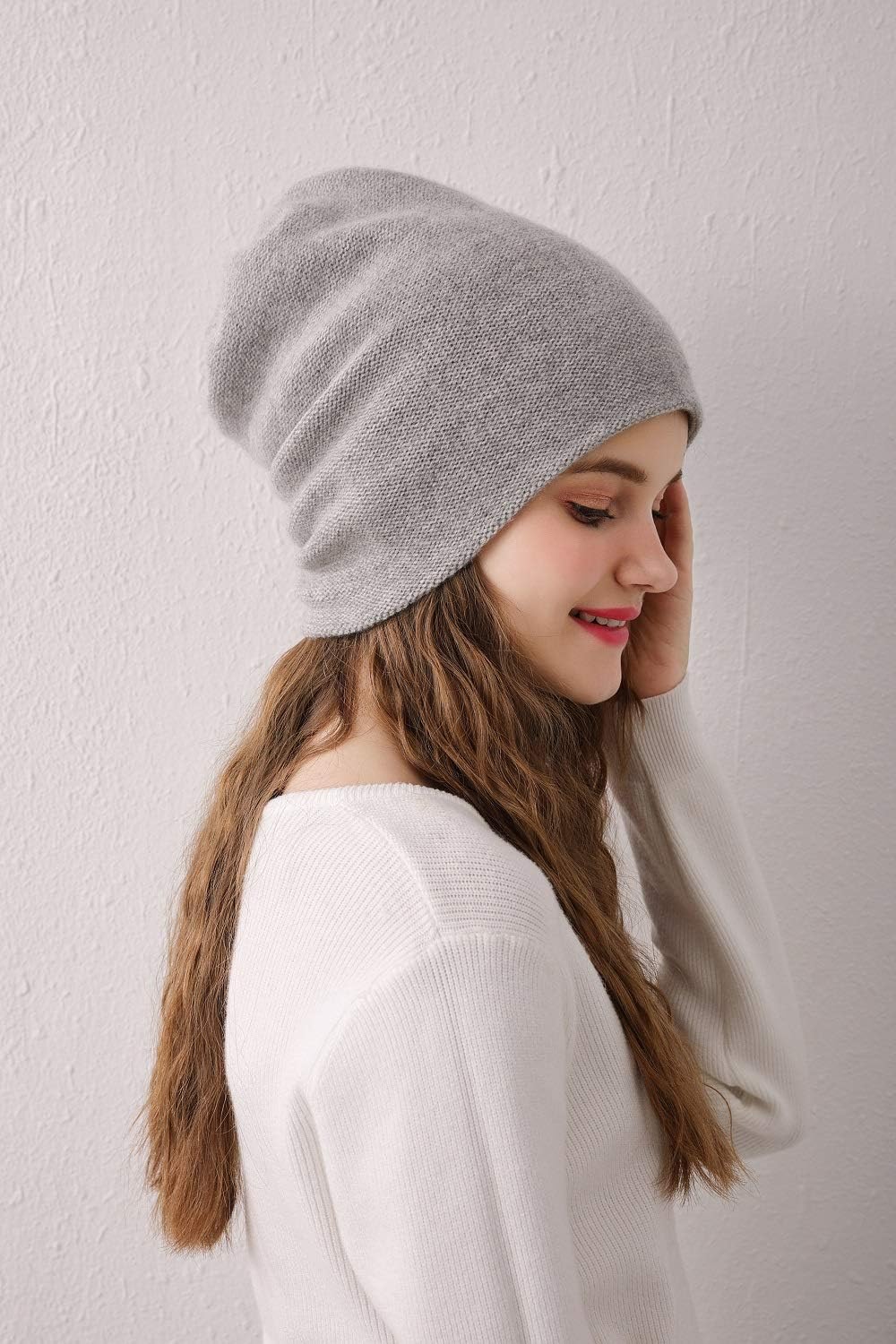 Aspen Double Layered 100% Cashmere Beanie High-Performance Cashmere Ski Beanie - Image 4