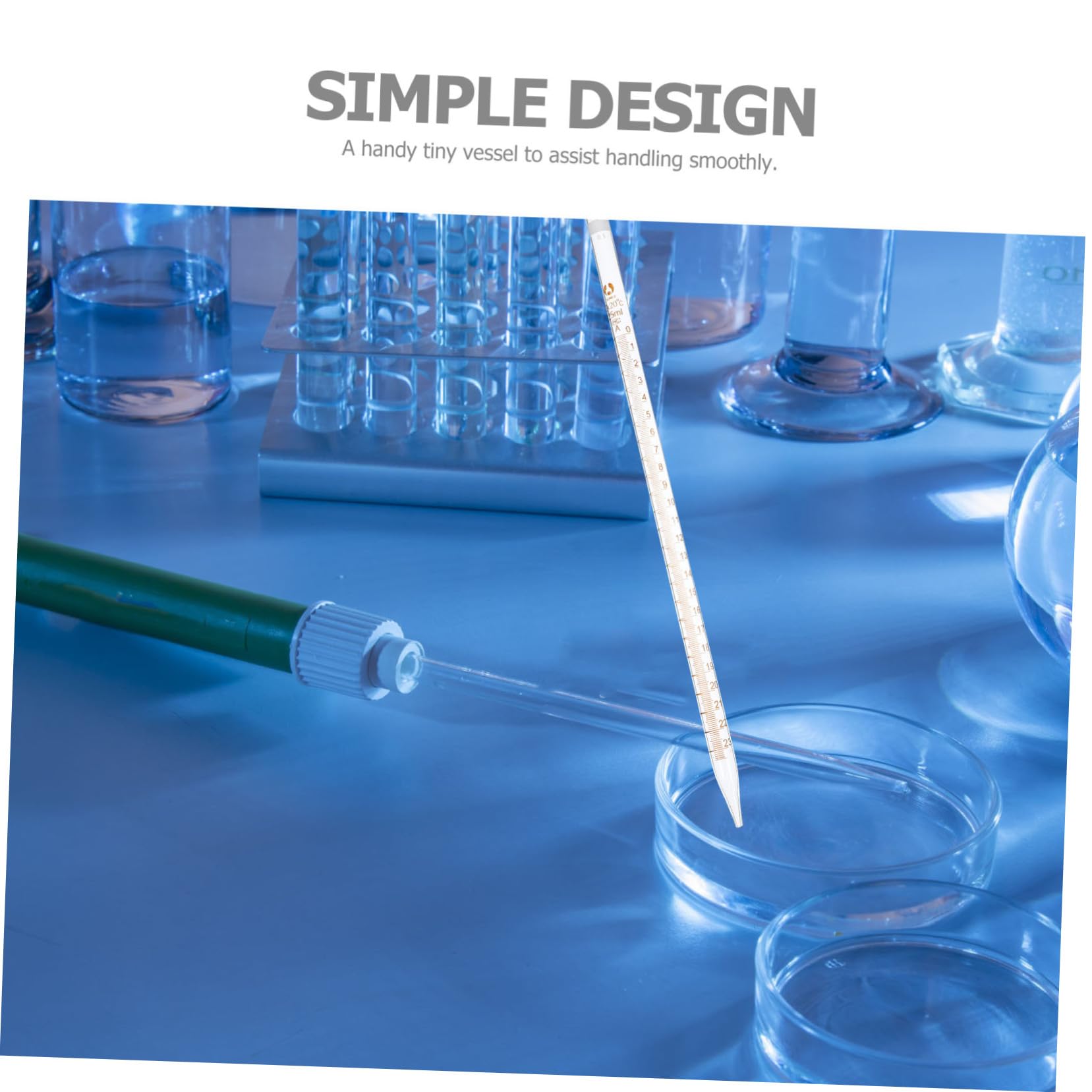 Gatuida 20 Pcs Pipettes Graduées en Verre Pipettes de Laboratoire Échelles Dosage Précis Utilisation en Laboratoire