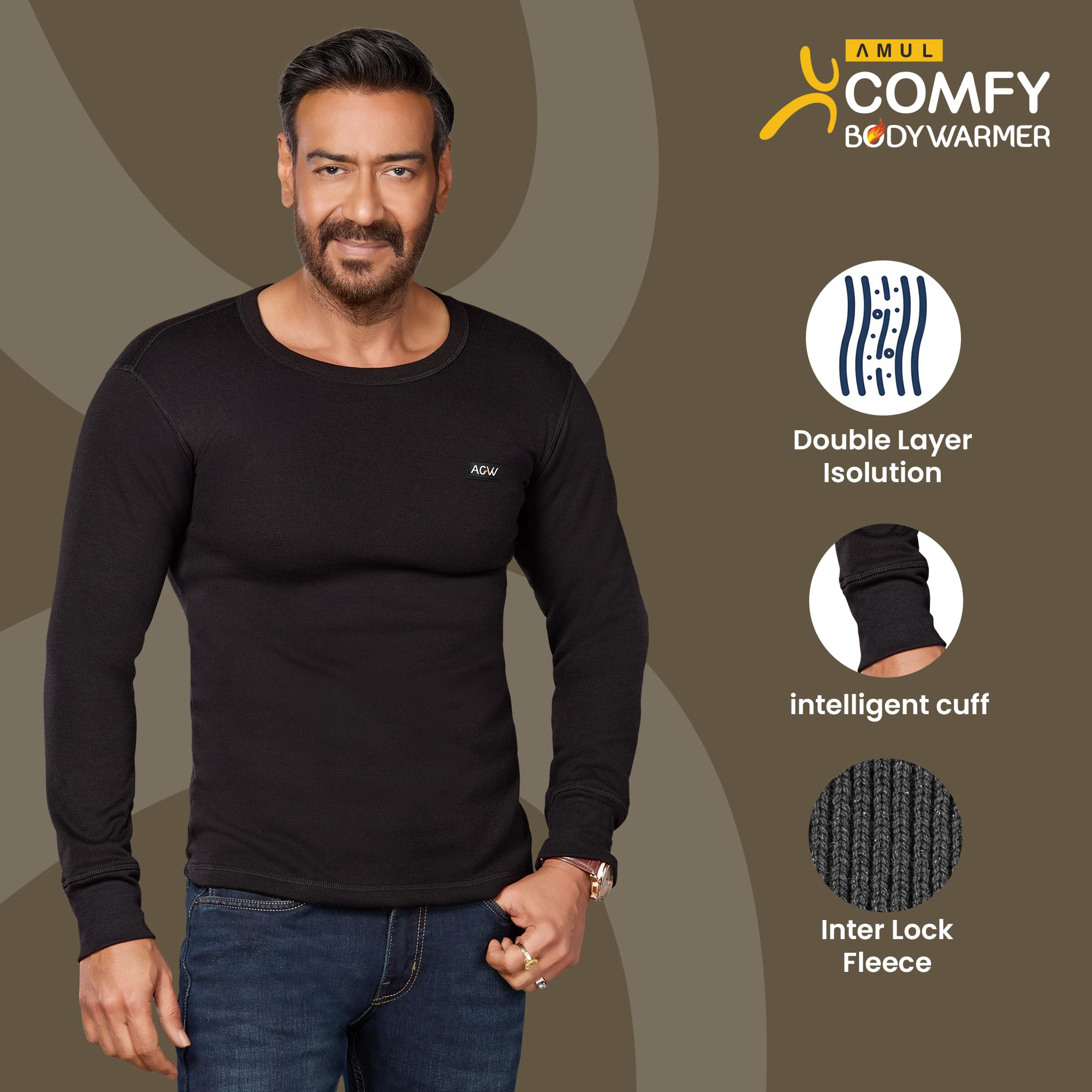 Amul Comfy Women's Kashmira Thermal Trouser | Super Combed Cotton Rich Regular Fit Body Warmer Pant | Soft, Breathable & Naturally Insulated Winter Underpant 3