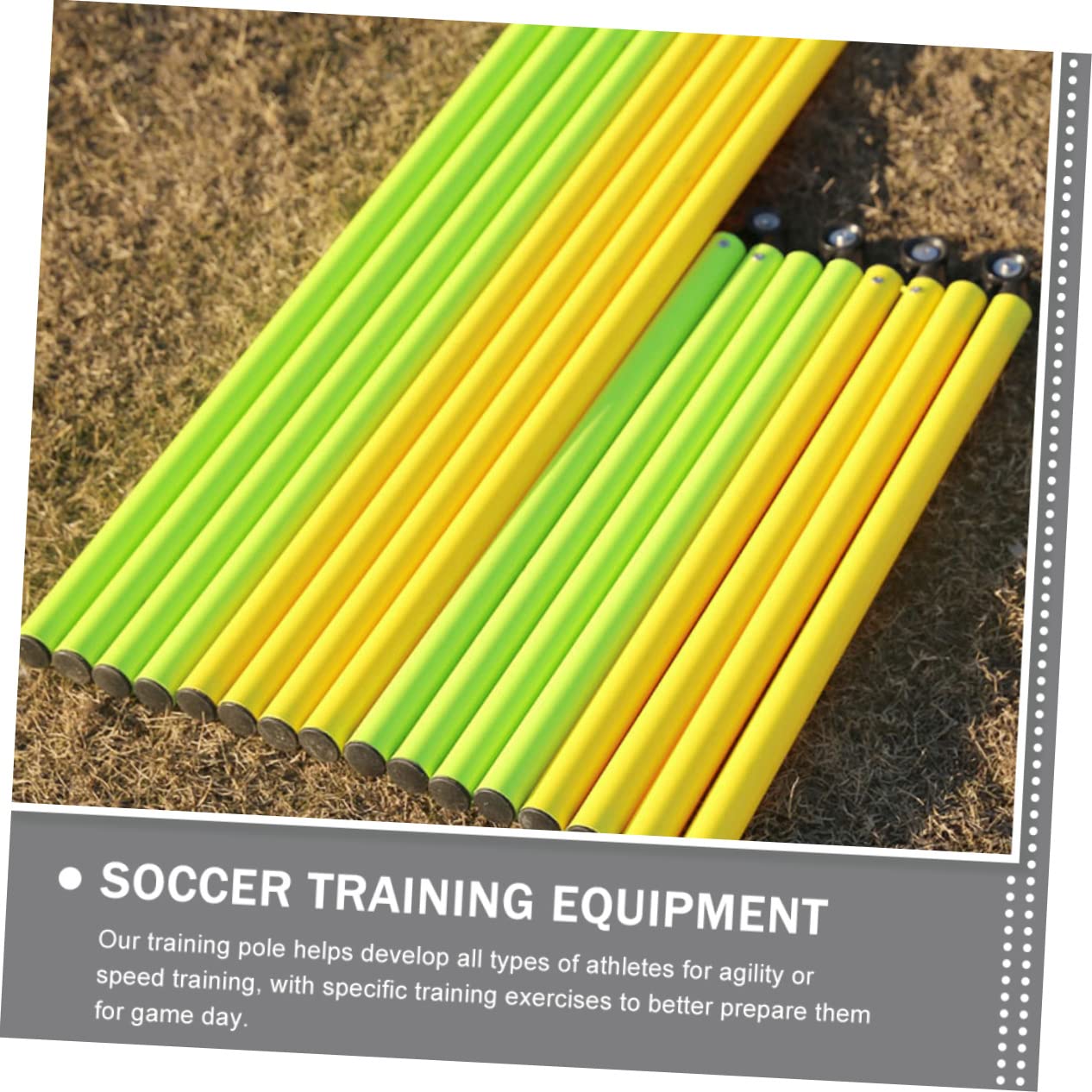 Fußball-Trainings Stange Agility-trainingsgerät Fußballtrainingsausrüstung Agility-stöcke Für Fußball Fußball-Tool Fußball-trainingsstange Fußballstangen Yellow Abs 2st