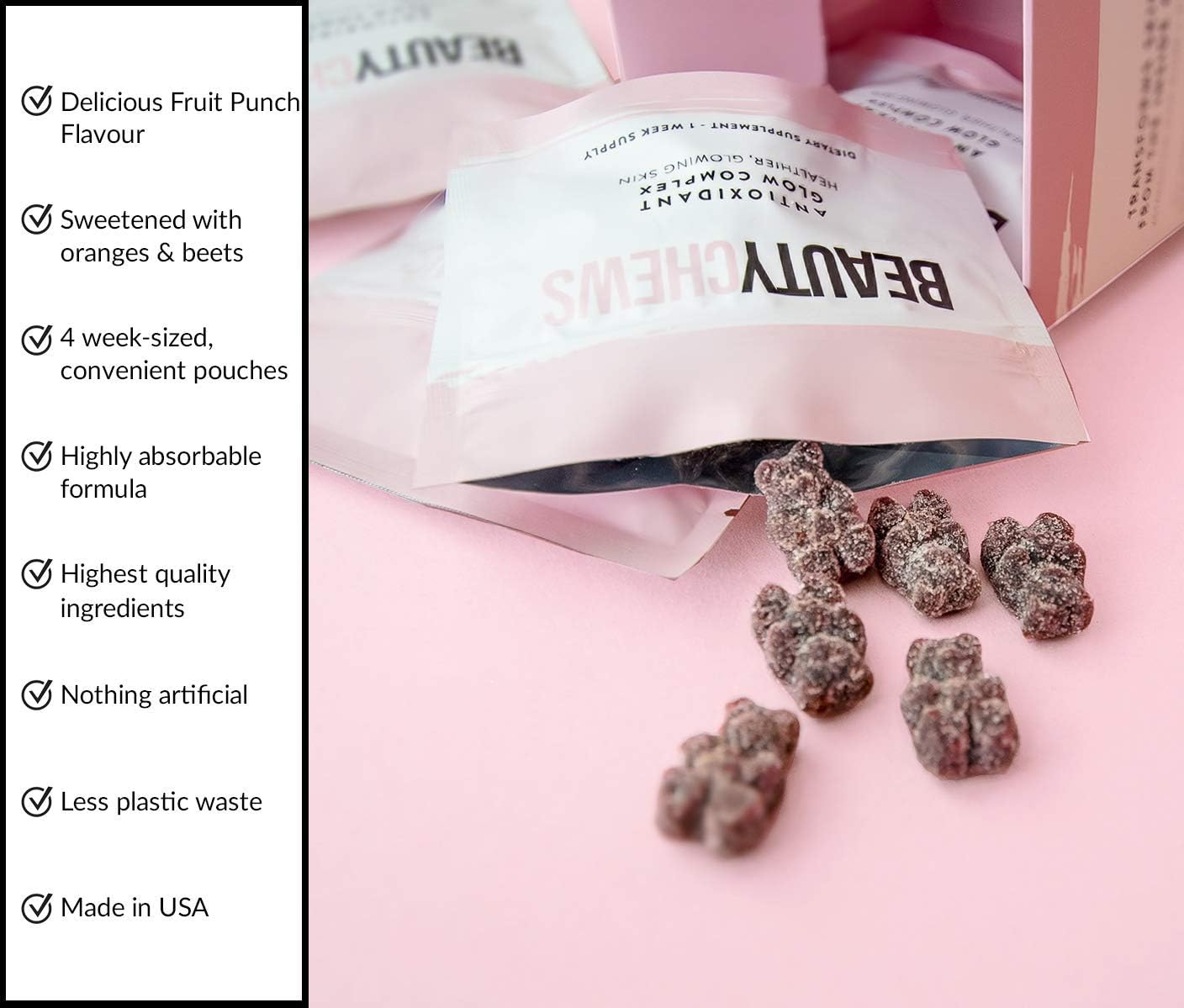 Astaxanthin and Vitamin E Gummies - Collagen Boosting Antioxidant Gummy Bear Supplement for Immune Support, Anti-Aging Skincare Vitamins for Glowing Skin and Hair
