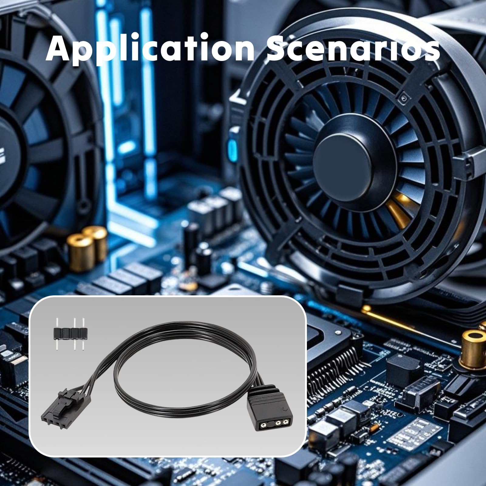 Câble Adaptateur RGB 4 Broches vers 5V pour Corsair Commander Core iCUE, Connecteur ARGB 3 Broches