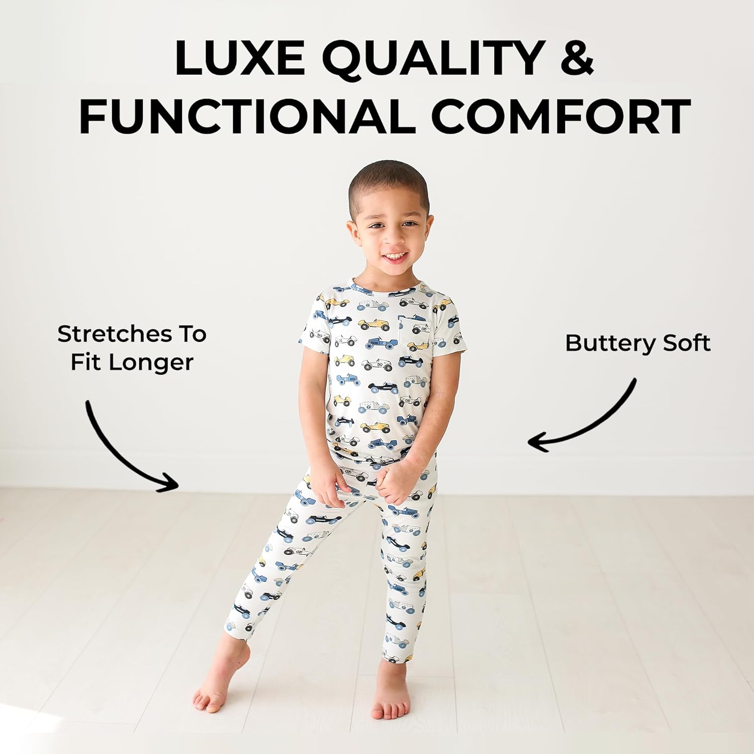 Posh Peanut Baby Rompers Pajamas with Snap Closure - Sleepers Boy Clothes - Kids One Piece PJ - Soft Viscose from Bamboo - Image 2