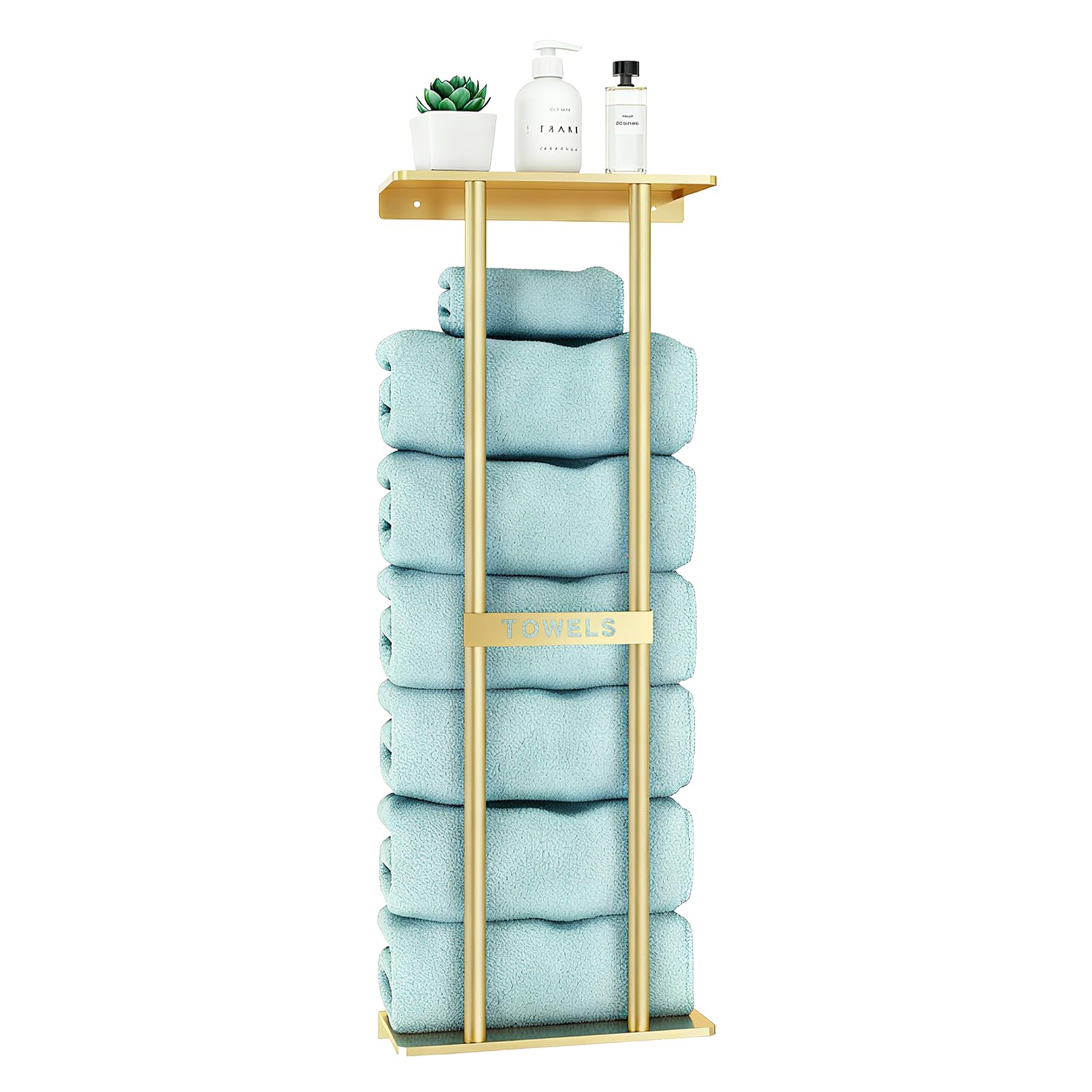 Bathroom Towel Storage Rack,Wall Mounted Bath Towel Holder