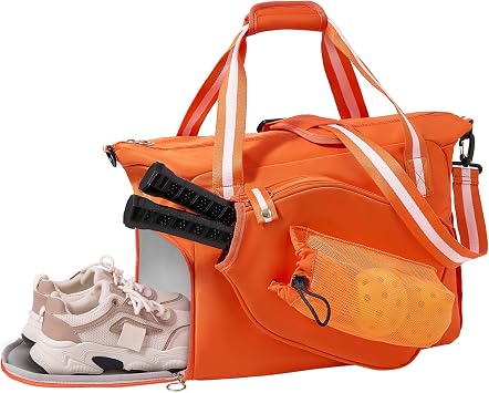Pickleball Bag for Women Men,Pickleball Tote Bag with Shoe Compartment