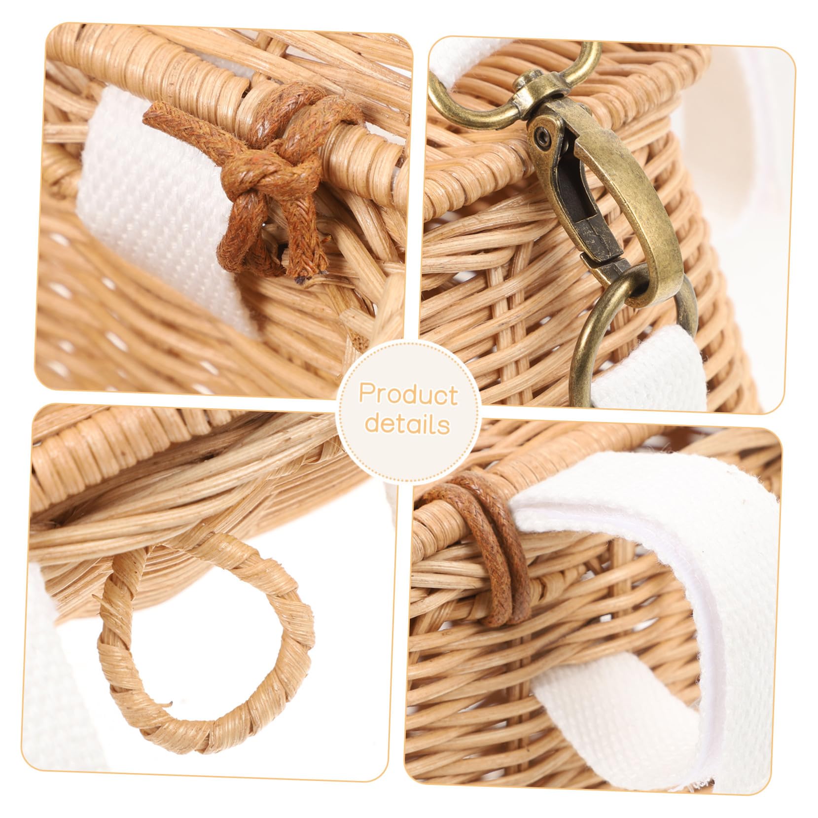 Panier de Vélo en Rotin pour Garçon et Filles Couleur Jaune Panier de Rangement Sûr et Résistant Accessoire Pratique pour Vélo Adapté pour Serviettes et Gobelets