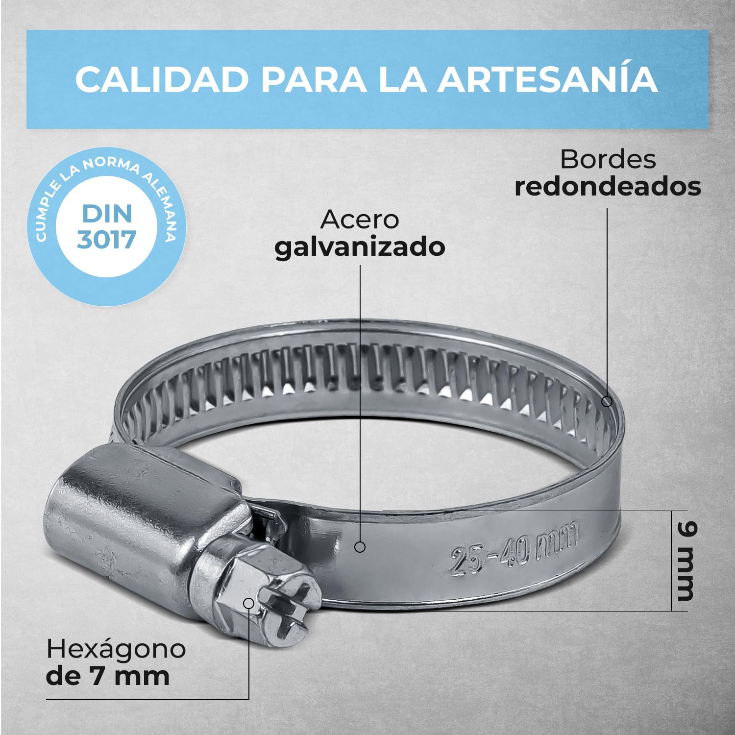 GRAFT juego abrazaderas y soporte pared | 227 pzs. | Incluye soporte y destornillador | Juego abrazaderas | Abrazaderas ajustables | Surtido de abrazaderas | Estante organizador