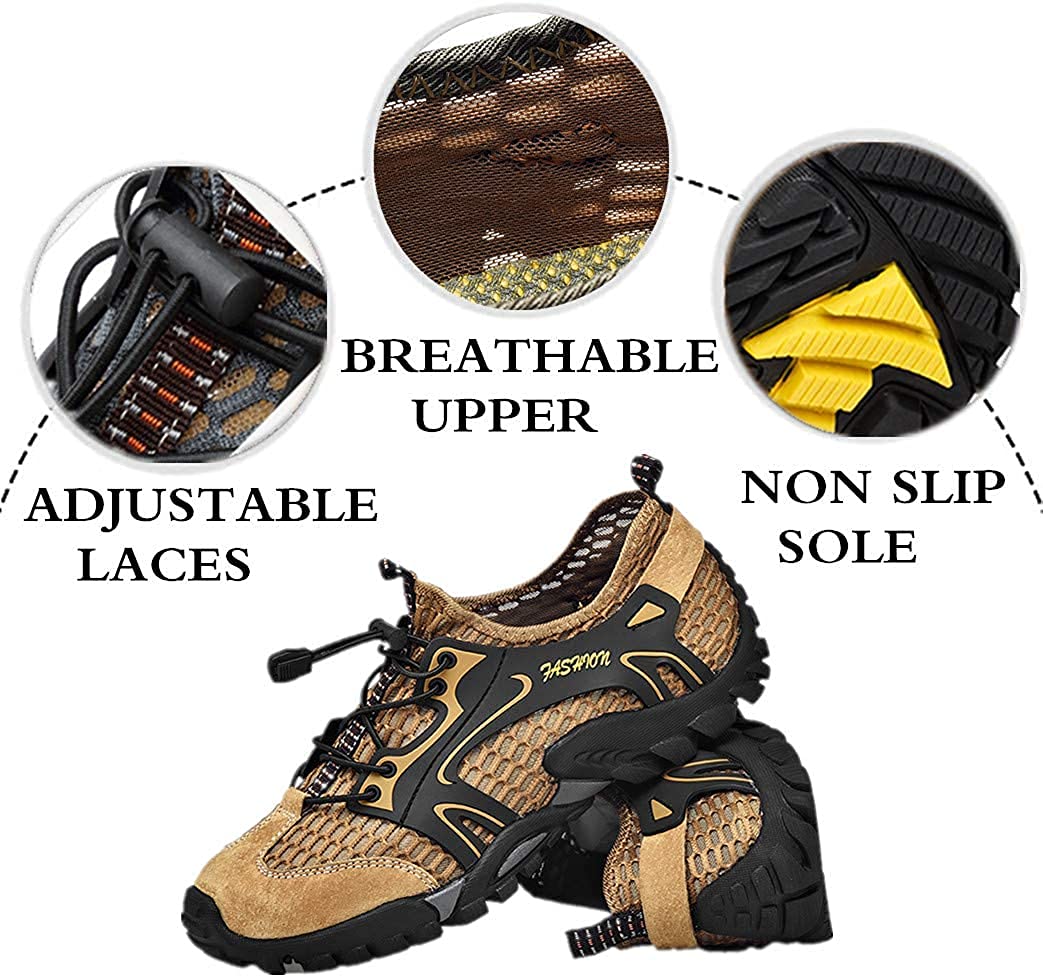 Męskie Buty Do Wody Quick Dry Sport Aqua Shoes Miękkie Oddychające Lekkie Sandały Outdoor Mesh Sandals Barefoot Training Walking Sneaker