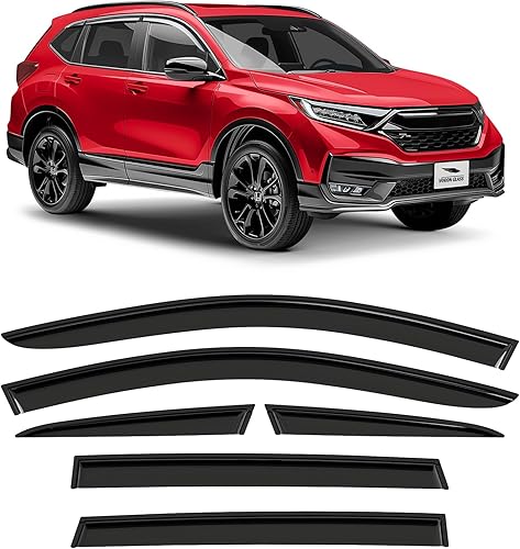 Voron Glass Protectores de lluvia extra duraderos con cinta adhesiva para Honda CR-V 2017-2022, deflectores de ventana, viseras de ventana de