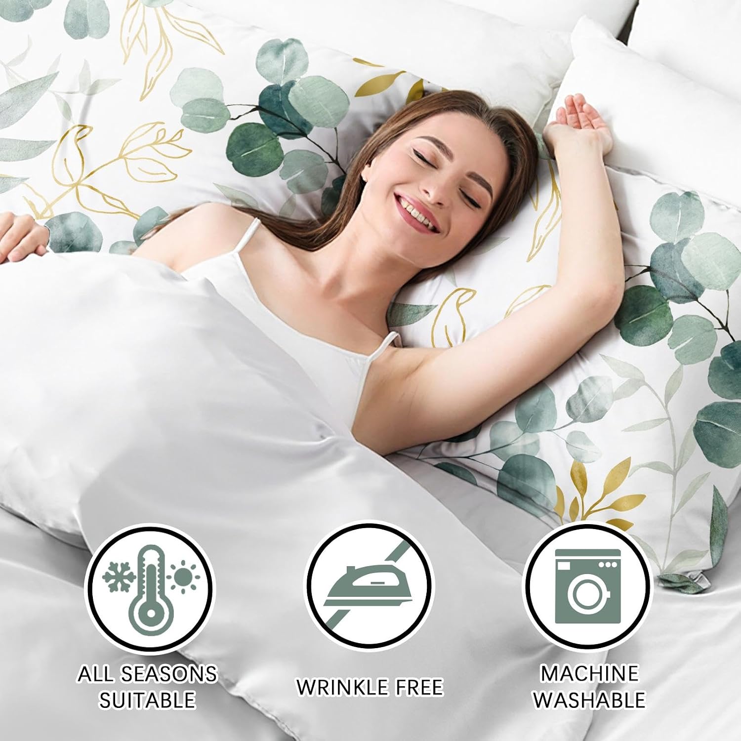 Fahrendom 2 Pack Satin Pillowcase, Smooth Silk Pillowcase with Hidden