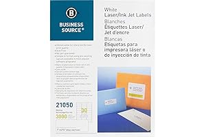 Business Source Mailing Laser Labels
