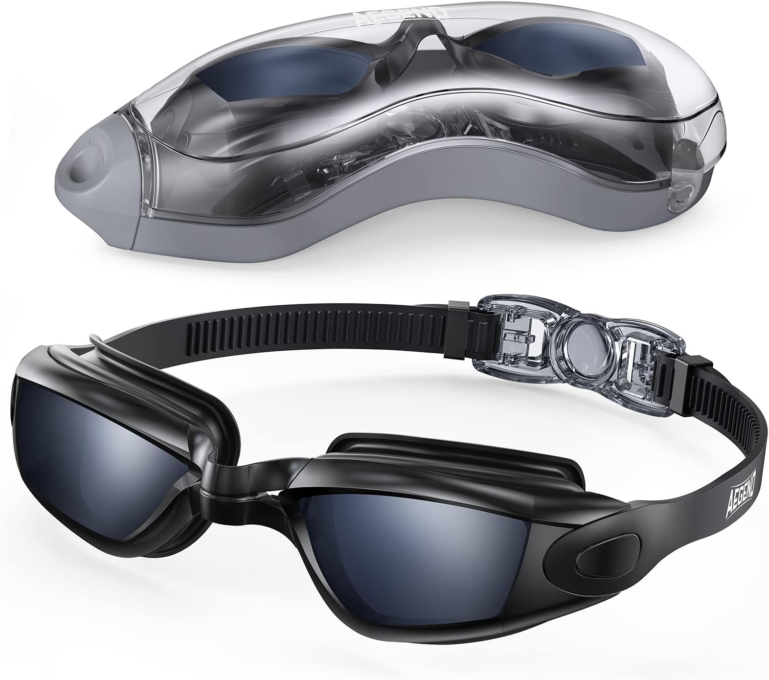 Aegend Swim Goggles, Swimming Goggles No Leaking Anti Fog UV Protection Triathlon Swim Goggles with Free Protection Case for Adult Men Women Youth Kids Child, 9 Choices