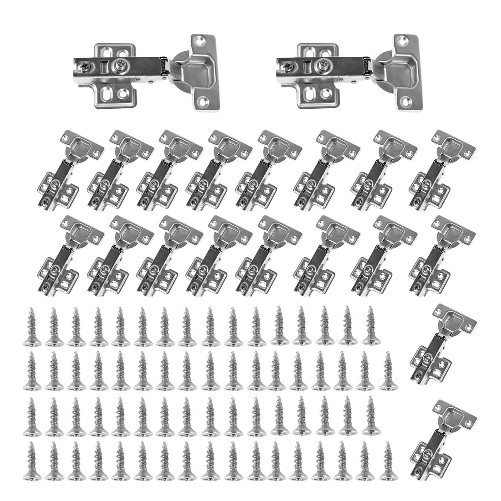 Kgdchyiplj 20Pcs Generic Soft Close Hydraulic Concealed Cabinet Hinges With Screws For Wardrobe(20Pcs)