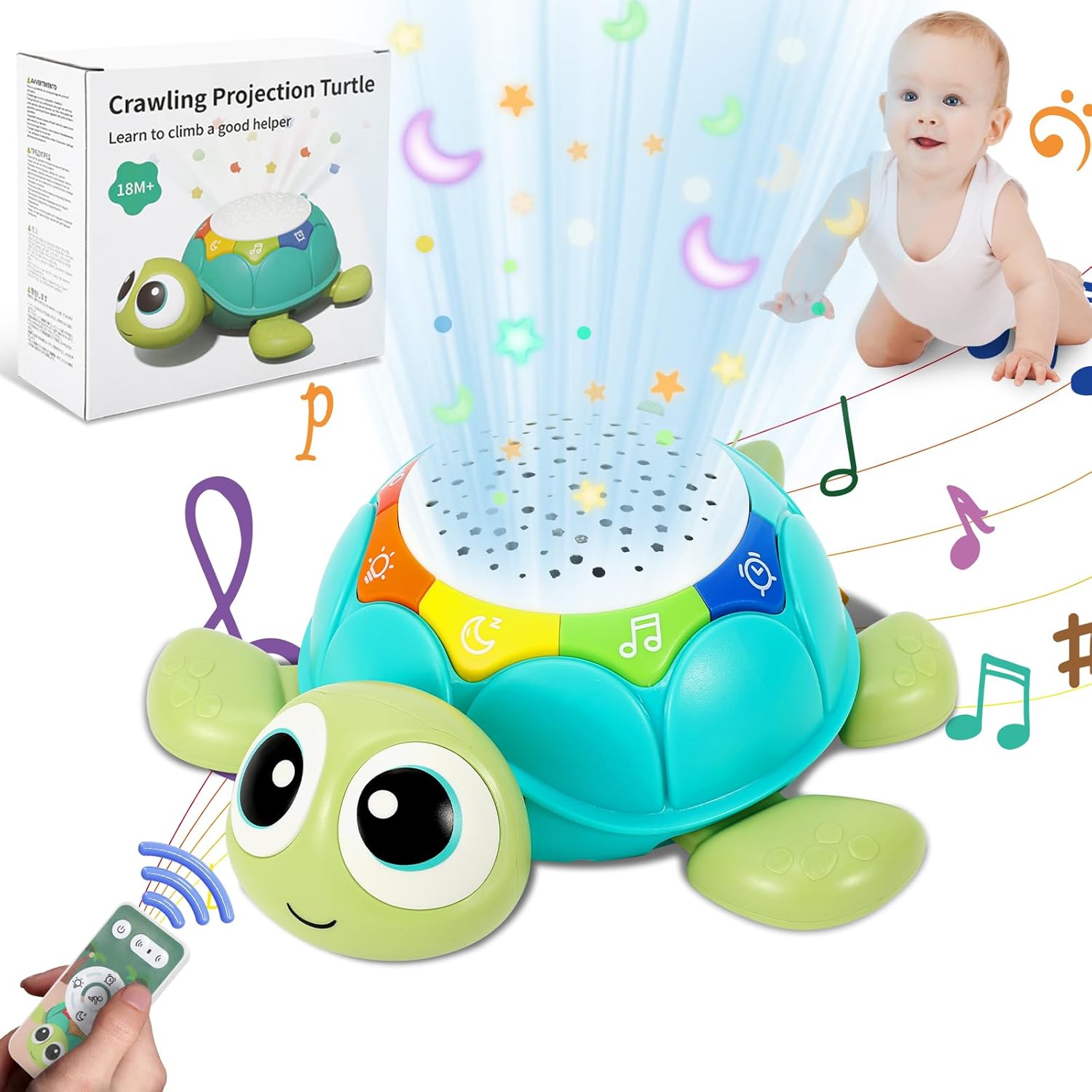 Baby Toys for 3 Years Old, Musical Elephan/Turtle Baby Toys