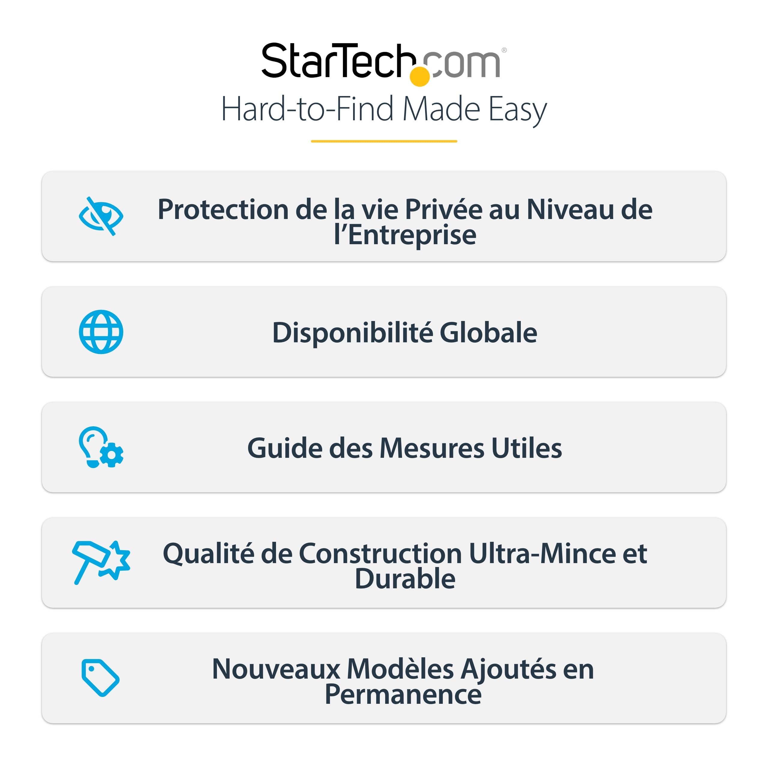 StarTech Filtre Confidentialité Surface Pro 8/9/X/11 13", 4 Sens | Portrait/Paysage, Antireflet, Angle +/-30 degrés, Réduction 51% lumière bleue