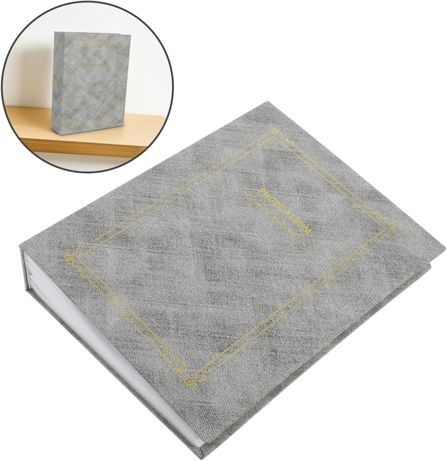 Levemolo Photo Album Small Photo Book Insert Pocket for Family Memories Wedding Birthday Anniversary and Special Events Sturdy Pages Decorative Cover 8.85 X 6.88 X 1.96 in