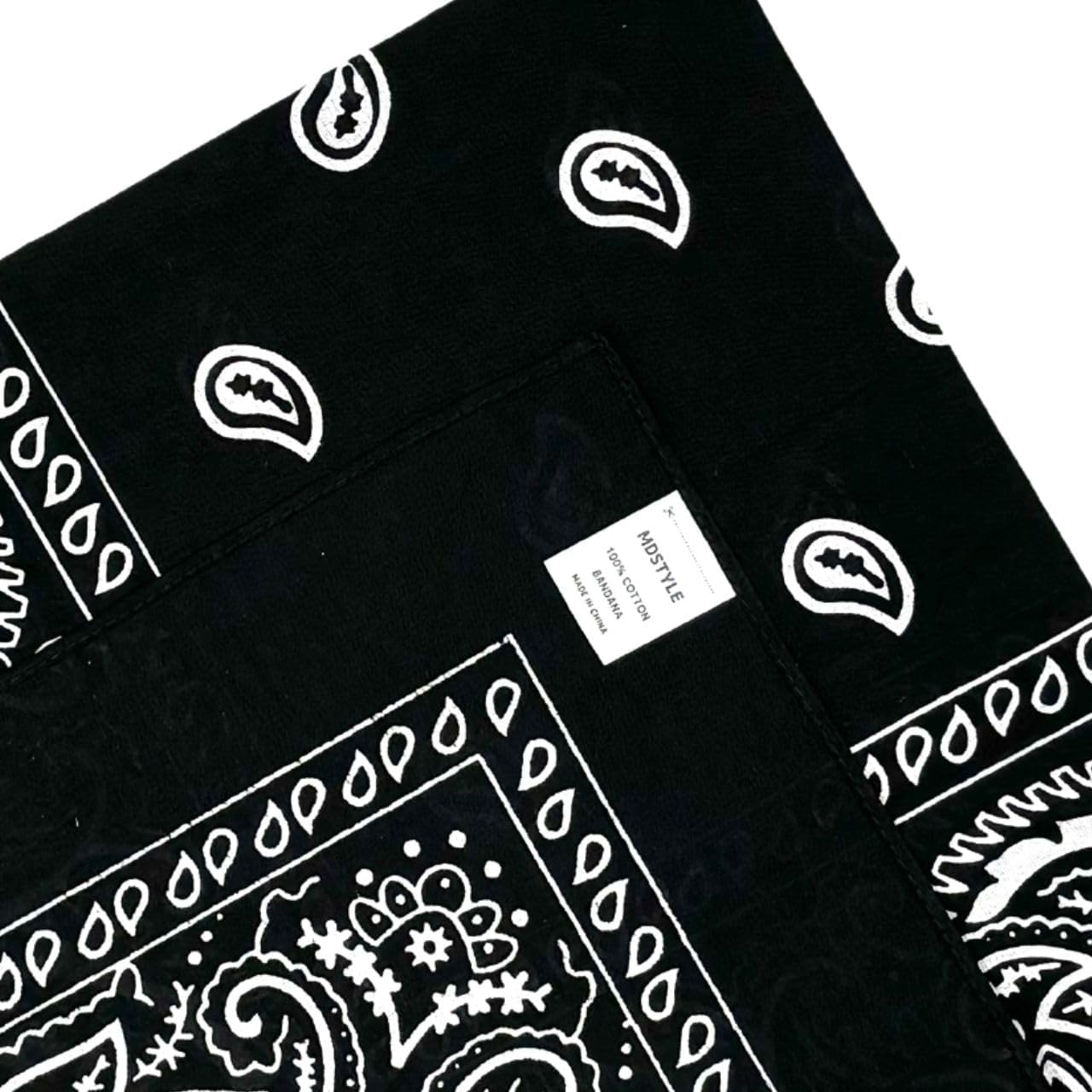 MDSTYLE 3 Pack Extra Large Bandanas 27” x 27” 100% Cotton for Men & Women Paisley Handkerchief Headband Scarf Jumbo Bandana