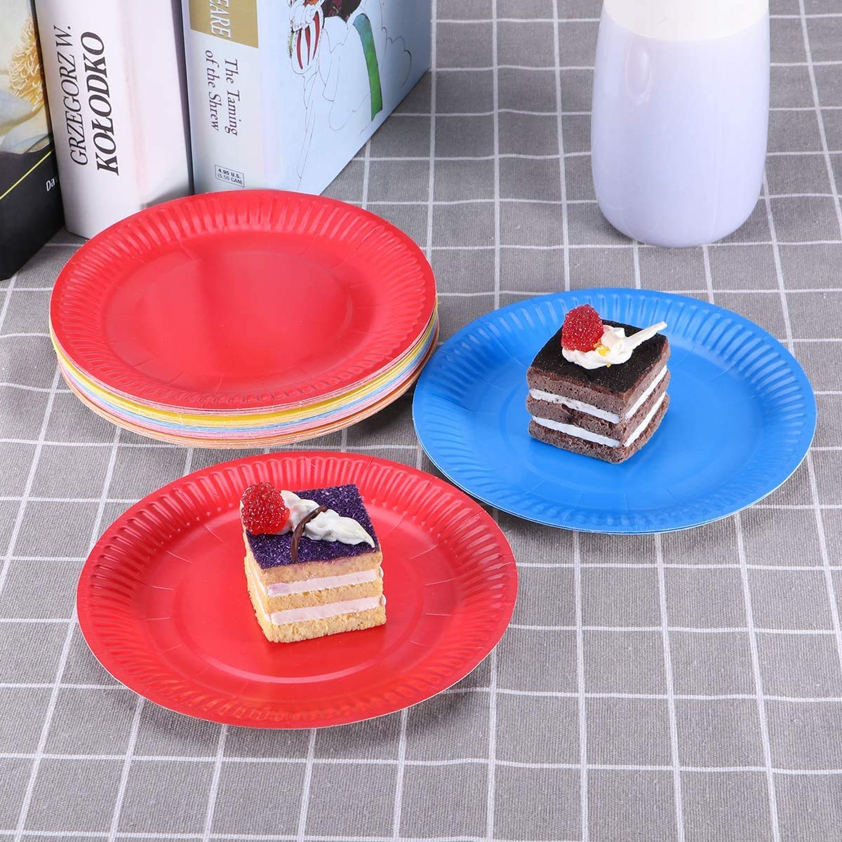 Piatti Di Carta Colorati - 60 Pezzi 7 Pollici, Usa E Getta, Per Feste E Compleanni - Foto 7