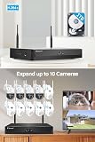 Jennov 【5MP+360°PTZ】 Wireless Security Camera System, 10CH NVR CCTV Camera System with 1TB HDD, 4PCS PTZ Security Cameras, Human Detection, Color Night Vision, Auto Tacking, Two Way Audio - 3