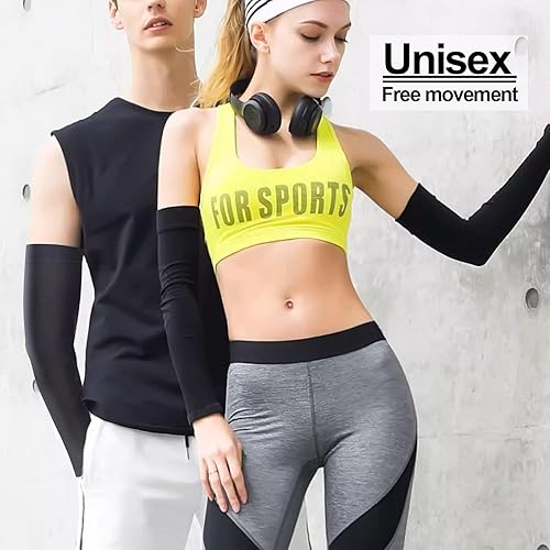 Miniatura 5 de Medsuo 2 pares de mangas de brazo para hombres y mujeres, mangas de protección solar, cubierta de tatuaje, mangas deportivas de compresión para