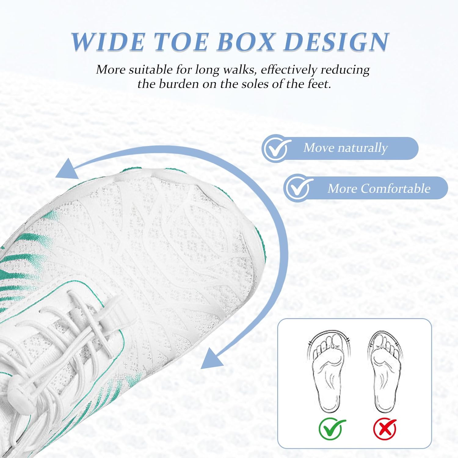 Barefoot Shoes for Women & Men, Grounded Walking Hiking Barefoot Shoes, Wide Toe Box Non-Slip Water Athletic Footwear, Comfortable Vitality Barefoot Footwear, Trail Running Sneakers Unisex - Image 5