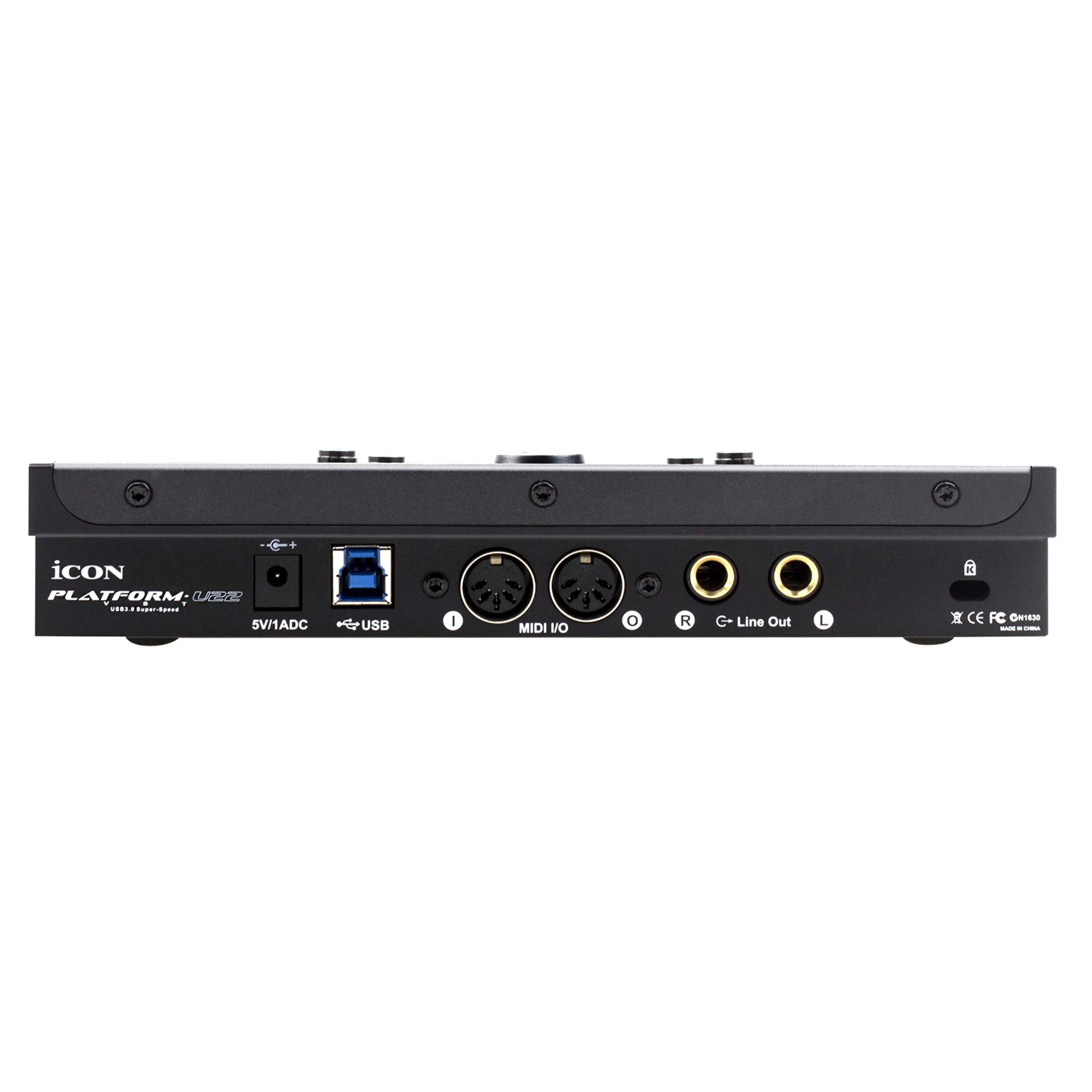 Icon Pro Audio USB, interfaz de audio de la plataforma U22 (ICOC-PLATFORMU22VST)