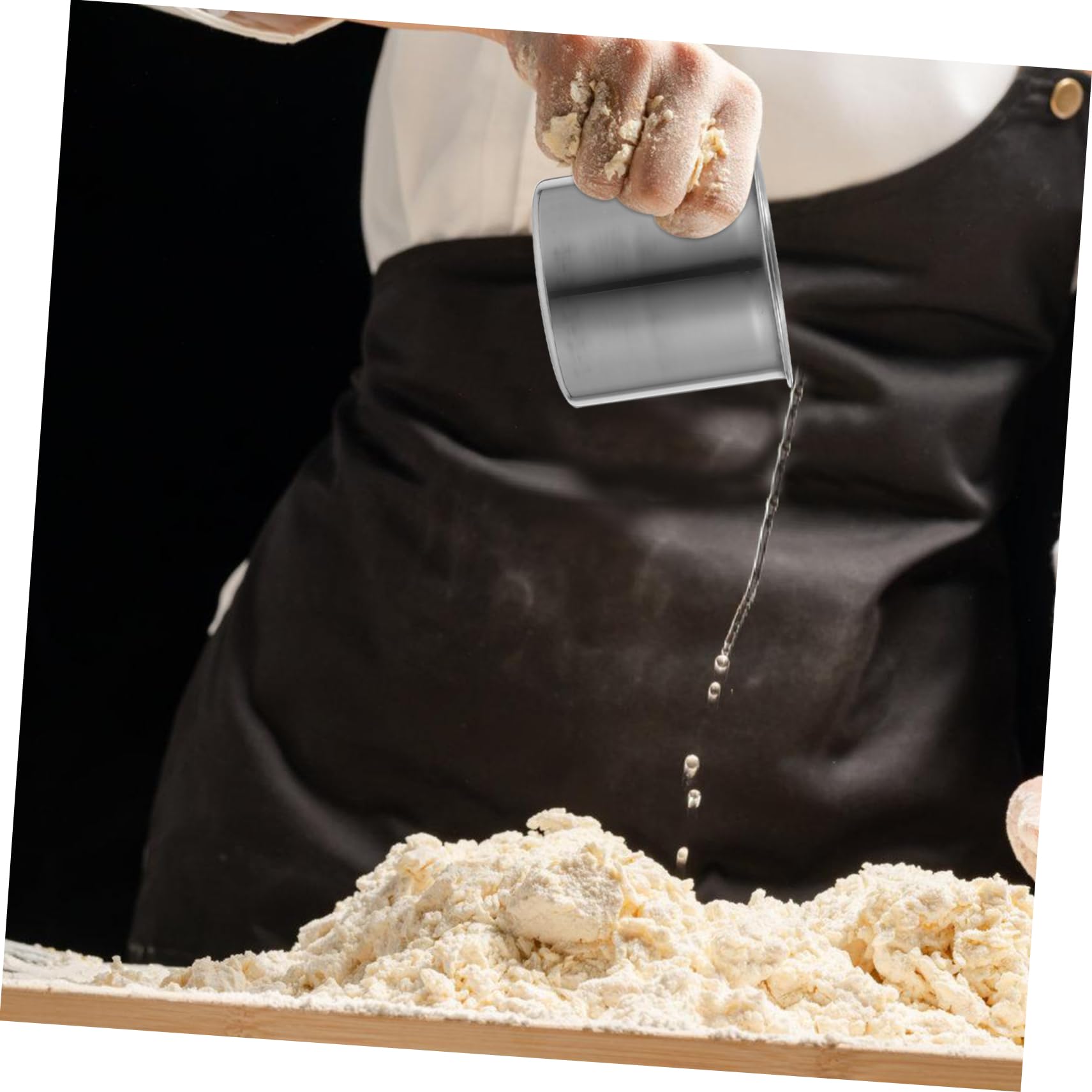 Amosfun 3 Stück Handliche Messbecher Für Die Küche Aus Edelstahl Mit Behältern Für Mehl Latte Art Und Sirup Zum Einfachen Kochen Abgestuft