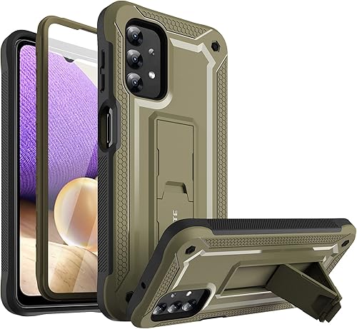 Miniatura 1 de URBANITE Funda protectora resistente de doble capa a prueba de golpes con protector de pantalla y soporte, grado militar resistente para teléfono